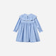 Copenhagen Colors - Dress with Frill & Star Embroidery - Endless Blue