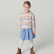 Copenhagen Colors - Knitted Collar Blouse with Pointelle & Pattern - Beige Comb