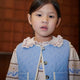 Copenhagen Colors - Knitted Collar Blouse with Pointelle & Pattern - Beige Comb