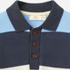 Copenhagen Colors - Striped Pique Polo with Long Sleeves - Brown