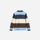 Copenhagen Colors - Striped Pique Polo with Long Sleeves - Brown
