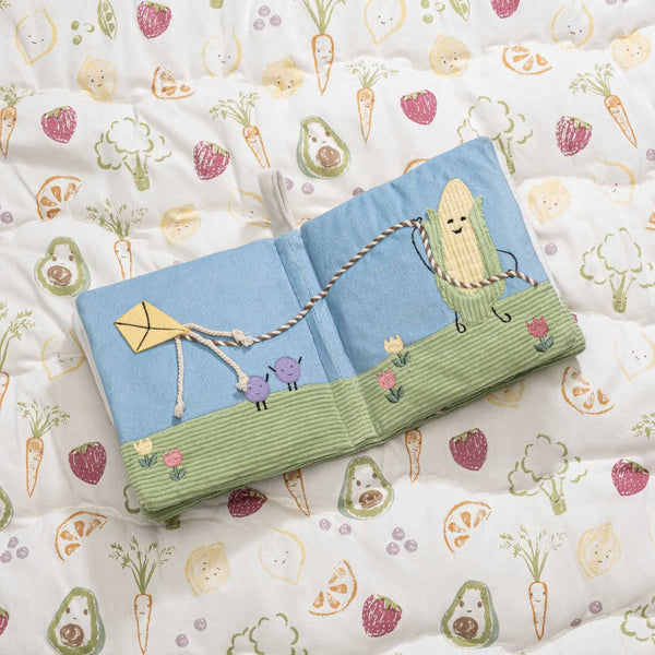 Crane Baby - Clementine Fruits & Veggies Soft Plush Activity Book