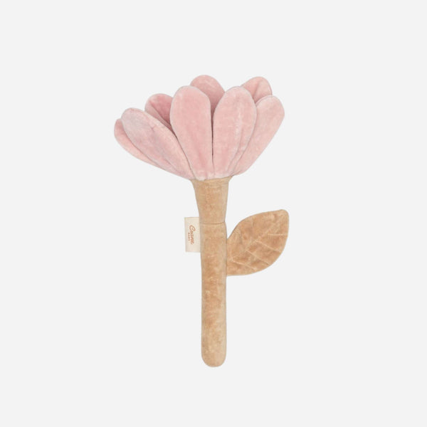 Crane Baby - Violet Floral Plush Baby Rattle Toy