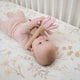 Crane Baby - Violet Floral Plush Baby Rattle Toy