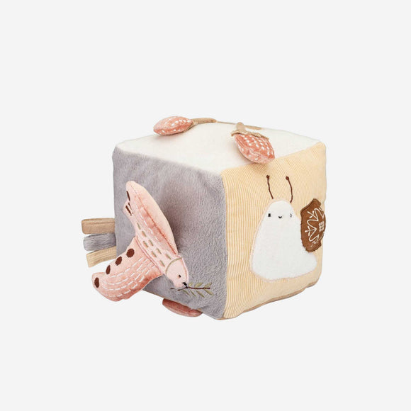 Crane Baby - Violet Soft Activity Cube Toy