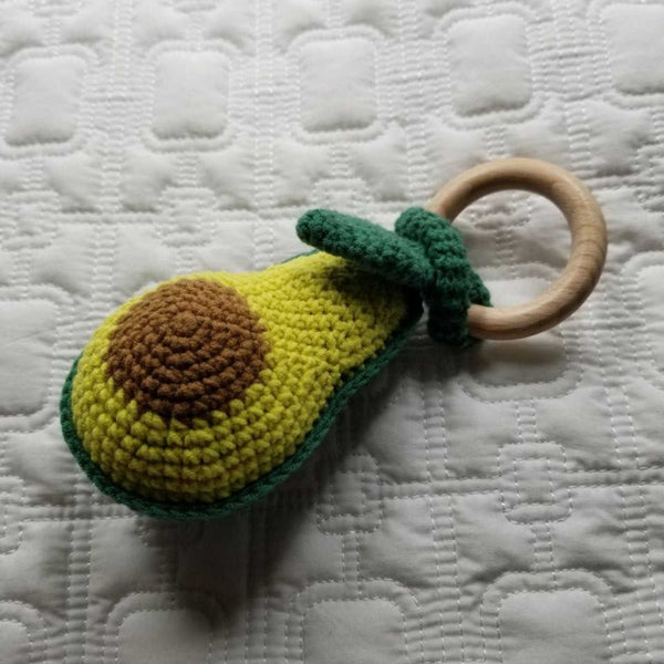 D&C Toys - Hand Crochet Avocado Teether