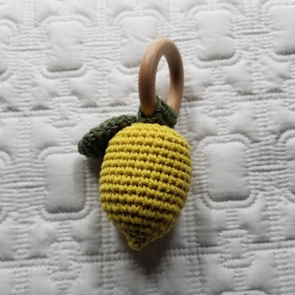 D&C Toys - Lemon Hand Crochet Rattle Toy