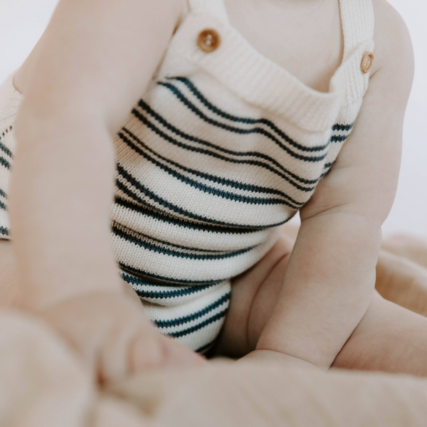 Dear Hayden - Knit Stripe Bubble Romper (2 Colors)