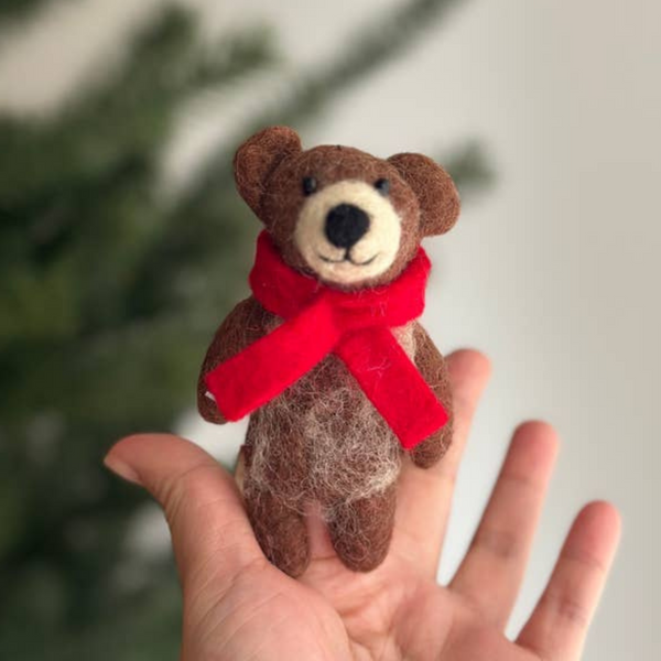 Deer Harbour Design - Felt Finger Puppet - Honey Bear