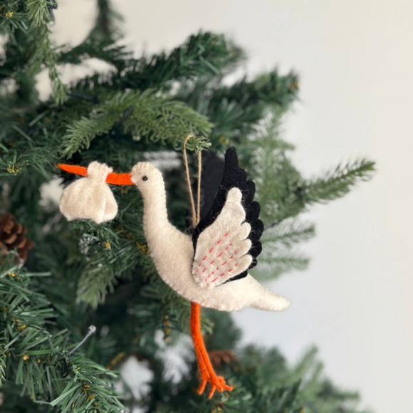 Deer Harbour Design - Stork Ornament