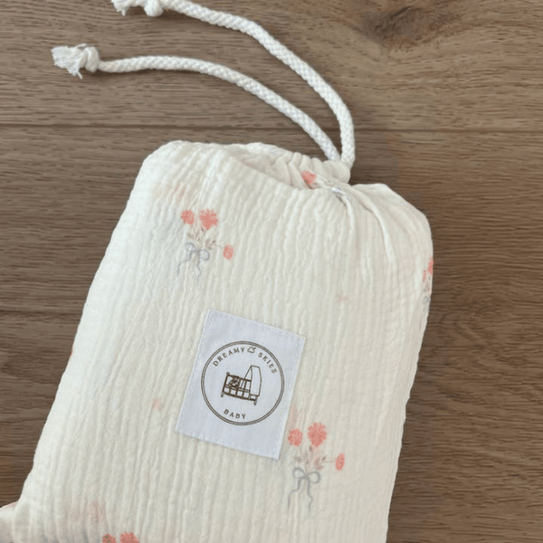 Dreamy Skies Baby - Bowquet Cotton Gauze Crib Sheet