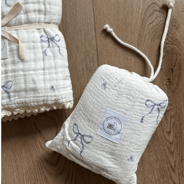 Dreamy Skies Baby - Periwinkle 6 Layer Gauze Blanket