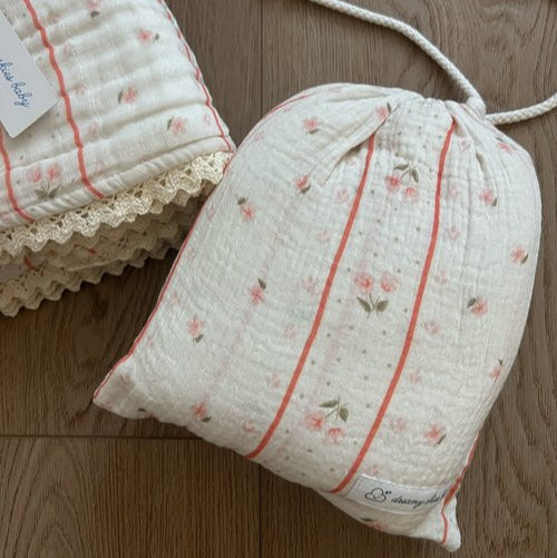 Dreamy Skies Baby - Blush Meadow 6 Layer Gauze Blanket