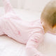 Dreamy Skies Baby - Ribbed Bamboo Convertible Romper in Pink Bows