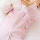 Dreamy Skies Baby - Ribbed Bamboo Convertible Romper in Pink Bows