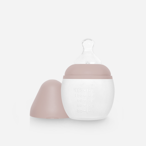 Elhée - Anti-Colic 5 oz Clean Silicone Baby Bottle - Blush