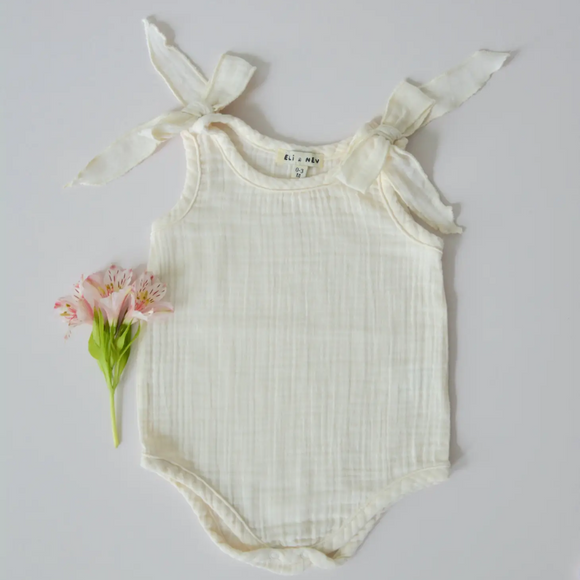 Eli & Nev - Nora Cotton Muslin Bodysuit - Cream