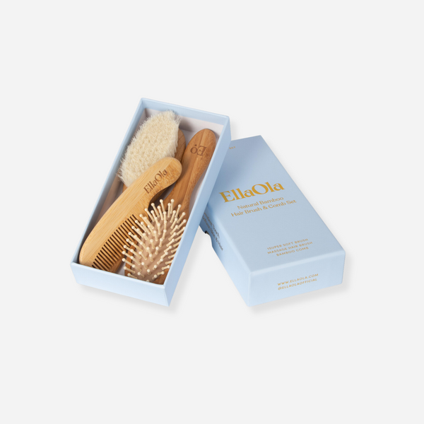 EllaOla - 3-Piece Bamboo Brush & Comb Set