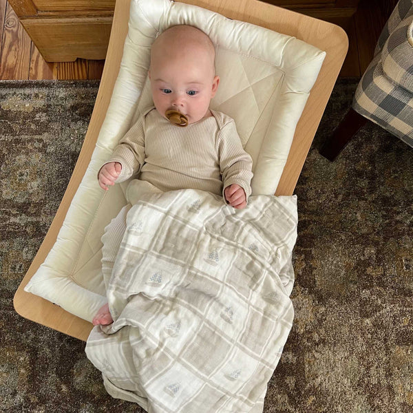 Ellie and Layne - Quilted Sailboats 6 Layer Gauze Blanket