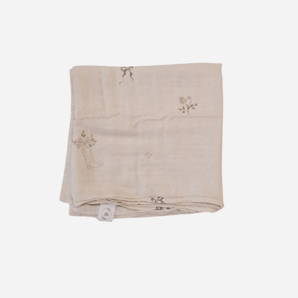 Ellie and Layne - Vintage Cowgirl Bamboo Cotton Muslin Swaddle