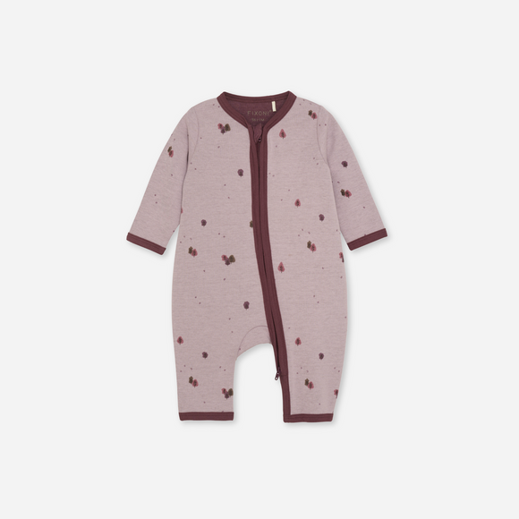 FIXONI - Long Sleeve Romper- Purple Trees