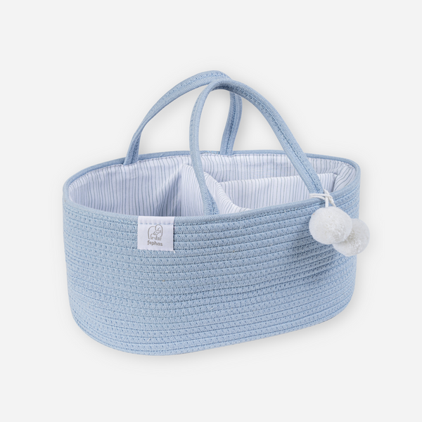 Fephas - Rope Diaper Caddy - Misty Blue