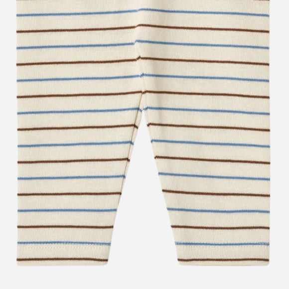 Flöss - Emil Leggings Brown-Blue Stripe