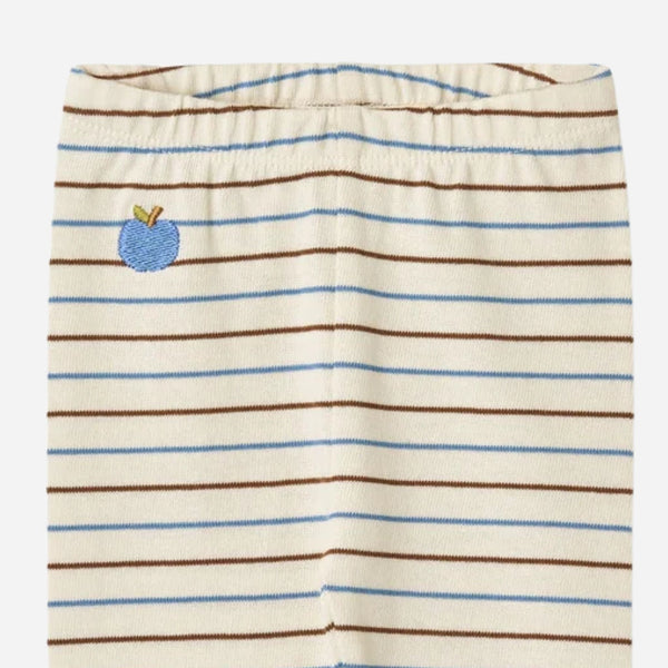Flöss - Emil Leggings Brown-Blue Stripe