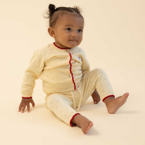 Flöss - Kaya Pointelle Cardigan - Soft White