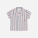 Flöss - Miles Short Sleeved Shirt - Red / Blue Stripes