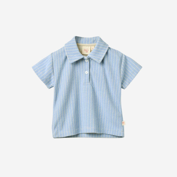 Flöss - Nohr Shirt - Bright Blue Stripe