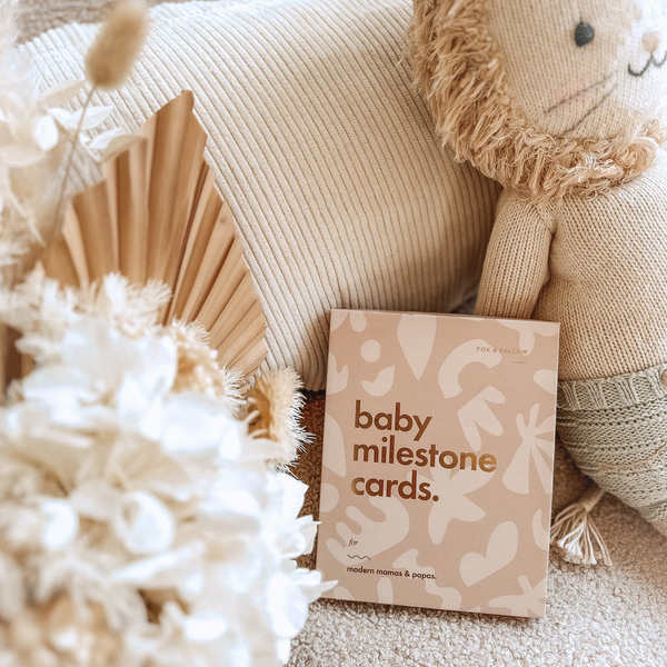 Fox & Fallow - Gold-Foil Baby Milestone Cards - Helios