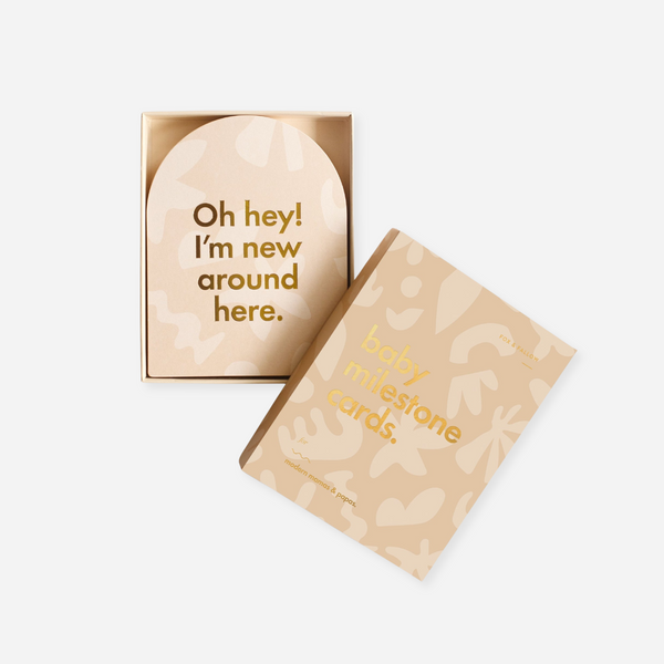 Fox & Fallow - Gold-Foil Baby Milestone Cards - Helios