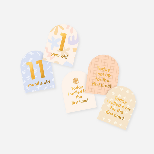 Fox & Fallow - Gold-Foil Baby Milestone Cards - Helios