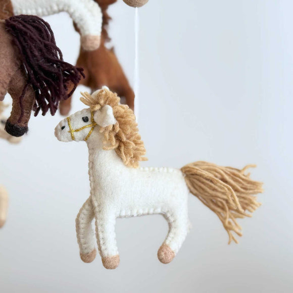 Ganapati - Felt Baby Mobile - Horses
