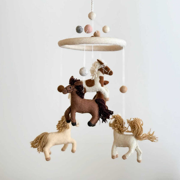 Ganapati - Felt Baby Mobile - Horses