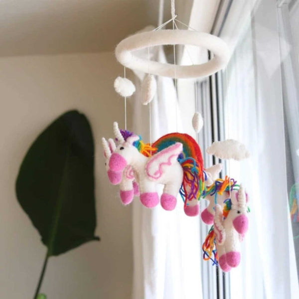 Ganapati - Felt Baby Mobile - Unicorn