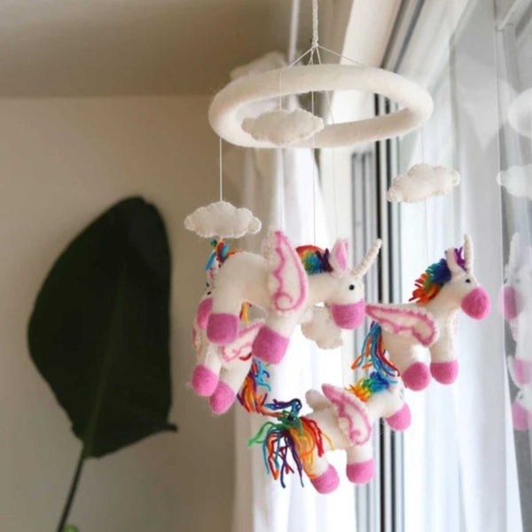 Ganapati - Felt Baby Mobile - Unicorn