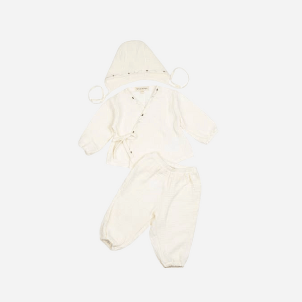 Wild Wawa - Gauze Three Piece Set -   Pearl Bees