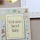 Ginger P. Designs - Mint Welcome Sweet baby Frame Greeting Card