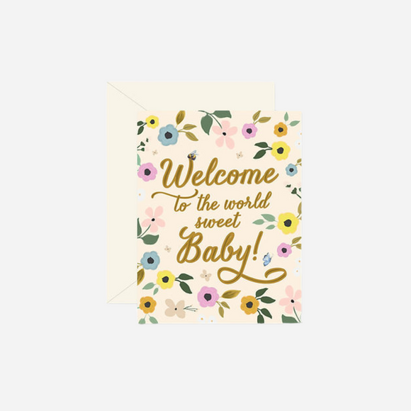 Ginger P. Designs - Welcome Sweet Baby Greeting Card