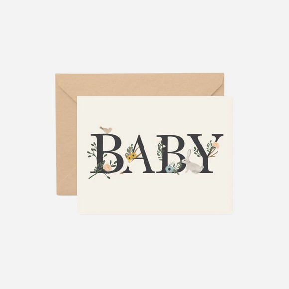 Ginger P. Designs - Baby Woodland Bunny Greeting Card