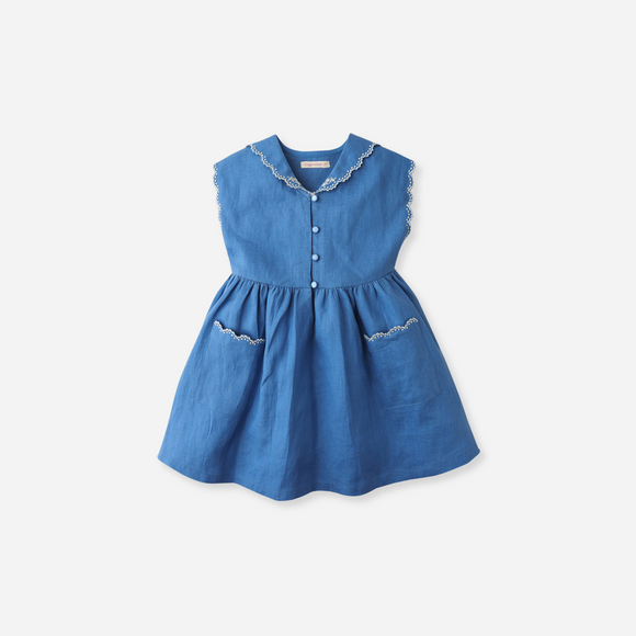 Gingersnaps - Girls Embroidered Collar Shirt Dress