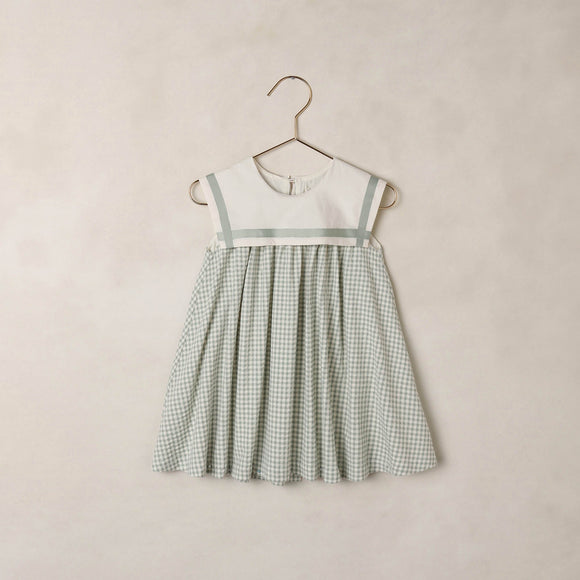 Girls Easter Dress | Daisy Dress in Eucalyptus Check by Noralee