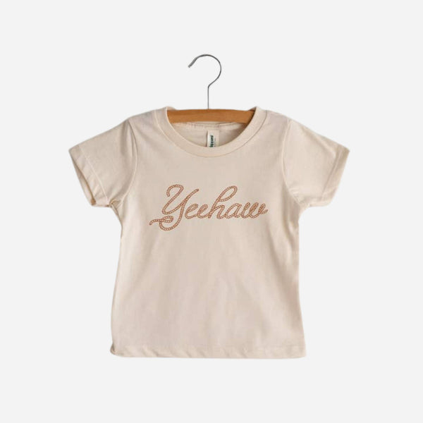 Gladfolk - Yeehaw Organic Kid's Tee - Cream