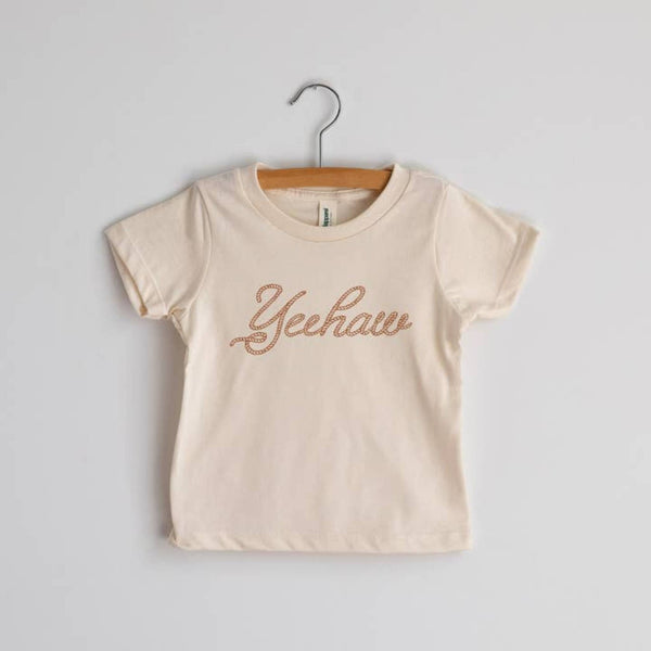 Gladfolk - Yeehaw Organic Kid's Tee - Cream
