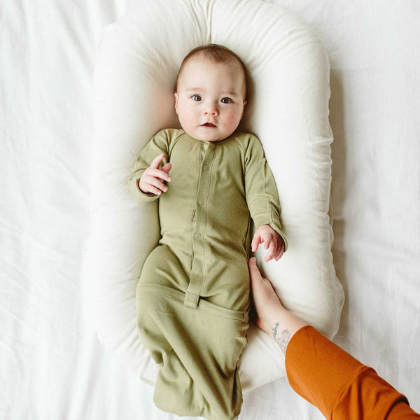 Goumikids - 24 Hour Convertible Sleeper Baby Gown - Artichoke