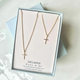 Helmsie - Mama & Me 24k Gold-Plated Matching Necklace Set - Cross