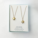 Helmsie - Mama & Me 24k Gold-Plated Matching Necklace Set - Puff Heart