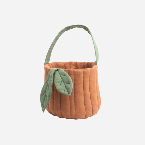 House of Craft - Pumpkin Basket - Quilted Storage Basket